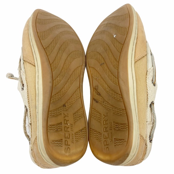 SPERRY Top Sider Canvas Preppy Academia Nautical Leather Boat Shoes 7.5 - Picture 7 of 9